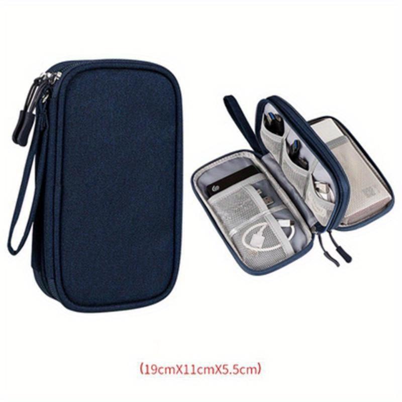 Travel Organizer Bag Cable Storage Organizers Pouch Carry Case Portable Waterproof Double Layers Storage Bags for Cable Cord