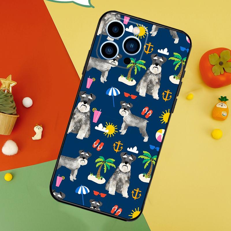 Милые собаки Шнауцер Чехол для iPhone 15 16 11 13 12 14 Pro Max Mini X XR XS 7 8 Plus Задняя крышка
