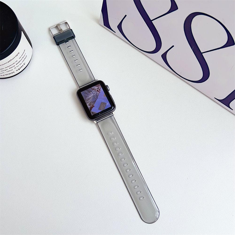 Прозрачный ремешок из желе для Apple Watch S10-силиконовый ремешок Glacier Sports для замены часов iWatch 10/9/8/7/6/5/4/3/2/1/Se/Ultra/Ultra2 49 мм 46 мм