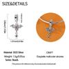 Halloween Party Copper Metal Gothic Retro Cross Bat Patterned Pendant Bead Component Bead Component Compatible With Charm Bead Components Do It