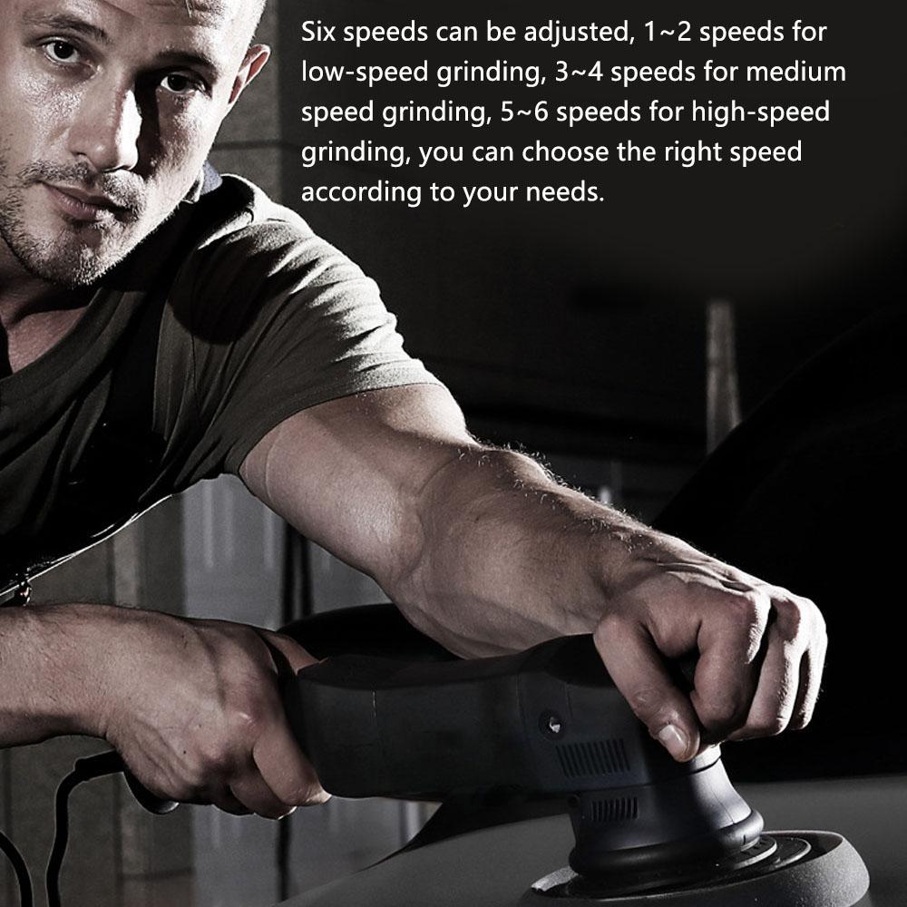 1250 Вт, 220 В, 3800 об/мин, максимальная скорость, машина для полировки автомобиля, ударная полировальная машина 15 мм, шестискоростная машина