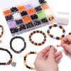 520pcs/box Acrylic Beads Halloween Alloy Pendants Accessory Set for DIY Necklace Bracelet Jewelery Making