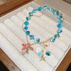 Imitation Pearl Sea Star Pendant Necklace Handmade Bohemian Shell Beads Necklace  Women's