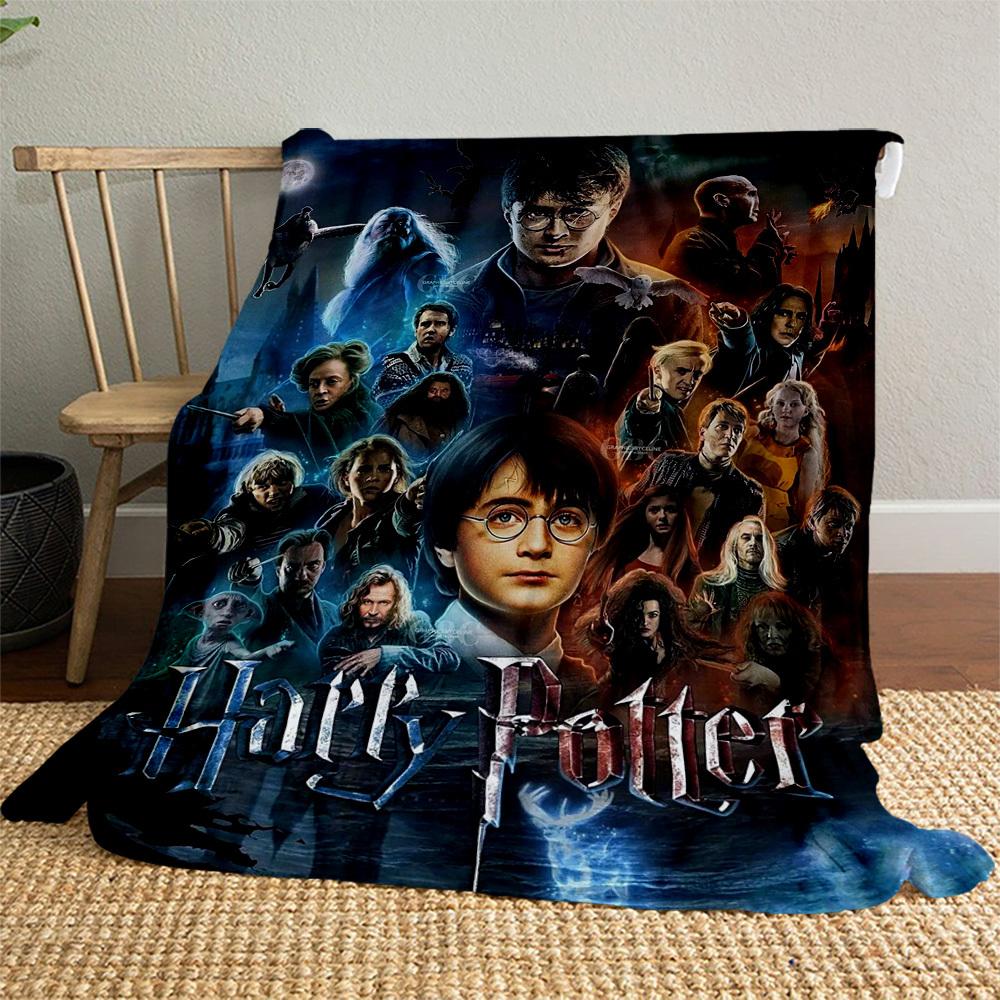 1 шт. Гарри Поттер, Хогвартс, Магическое уличное фланелевое одеяло, Всесезонное, Мягкое, Теплое, Декор для дома 1031210