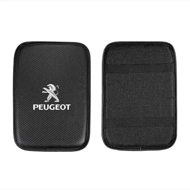 For Peugeot Car Armrest Mat Center Console Arm Rest Protection Cushion Auto Armrest Storage Box Cover Pads For Peugeot 208 3008