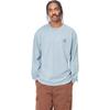 Carhartt WIP Футболка L/S Vista FW24 Свободный крой Квадратная этикетка Круглый вырез Длинный рукав Мужские Топы Светло-синий I030779-2BS-GD