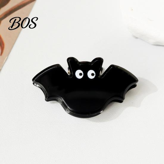 Unique Hair Clips for Theme Photos Halloween Cartoon Women Girls, Acrylic Glitter Pumpkin/Ghost/Bat/Cat Barrettes Accessories, Cute Decorative
