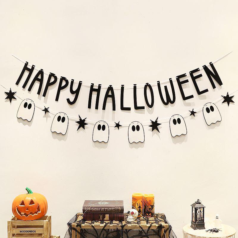 Halloween Hanging Decor: Flags, Flowers, and Ornaments for a Spooky Atmosphere