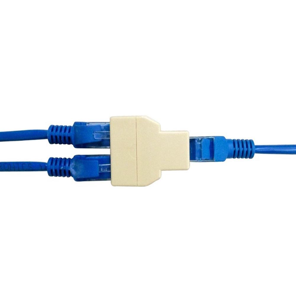 1-2-полосный адаптер Cat6/5/5e RJ45 с двумя гнездами для сетевого разветвителя Ethernet