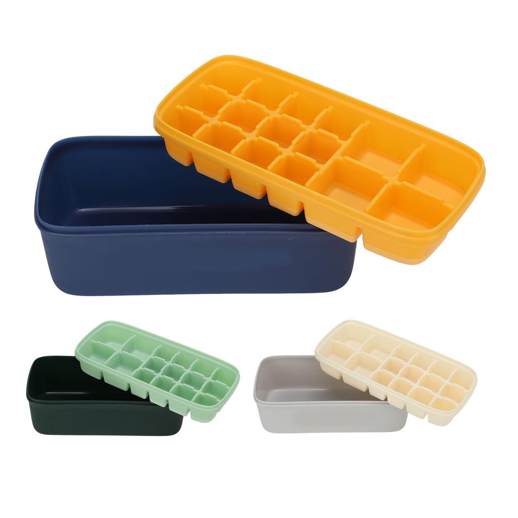 Ice Cube Tray Office Home Soft Reusable Silicone Ice Cube Mold Large Capacity Ice Maker With Lid Ice