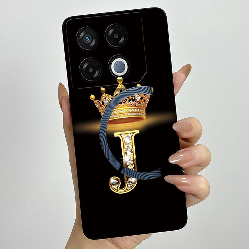 Для Infinix GT 20 Pro Чехол Роскошная Корона Буква Мягкий Силикон Задняя Крышка Для Infinix GT20 Pro GT20Pro Чехол Infinix X6871 Чехлы