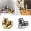Refined Heart Shape Ceramics Statue Living Room Adornment Offering Aesthetic Appeal and Timeless Love Symbolism