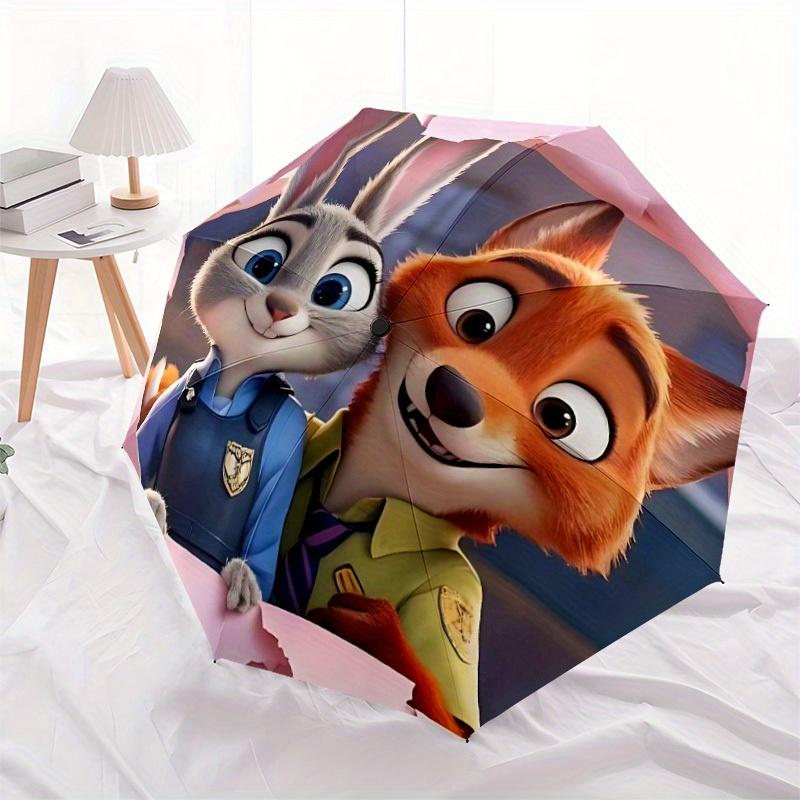 1pc Judy Hopps, Nick Wilde Automatic Open/close, All-Season Portable Folding Umbrella, Perfect Gift for Friends y250807028