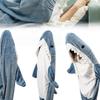 Уютный плед-худи в виде акулы для взрослых - Супермягкий фланелевый носимый спальный мешок
