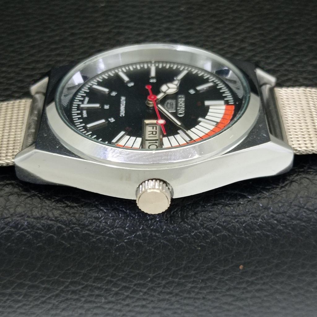 ВИНТАЖНЫЕ ОТРЕМОНТИРОВАННЫЕ МУЖСКИЕ ЧАСЫ SEIKO 5 АВТОМАТИЧЕСКИЕ 6309A ЯПОНИЯ ЧЕРНЫЕ a440903-4