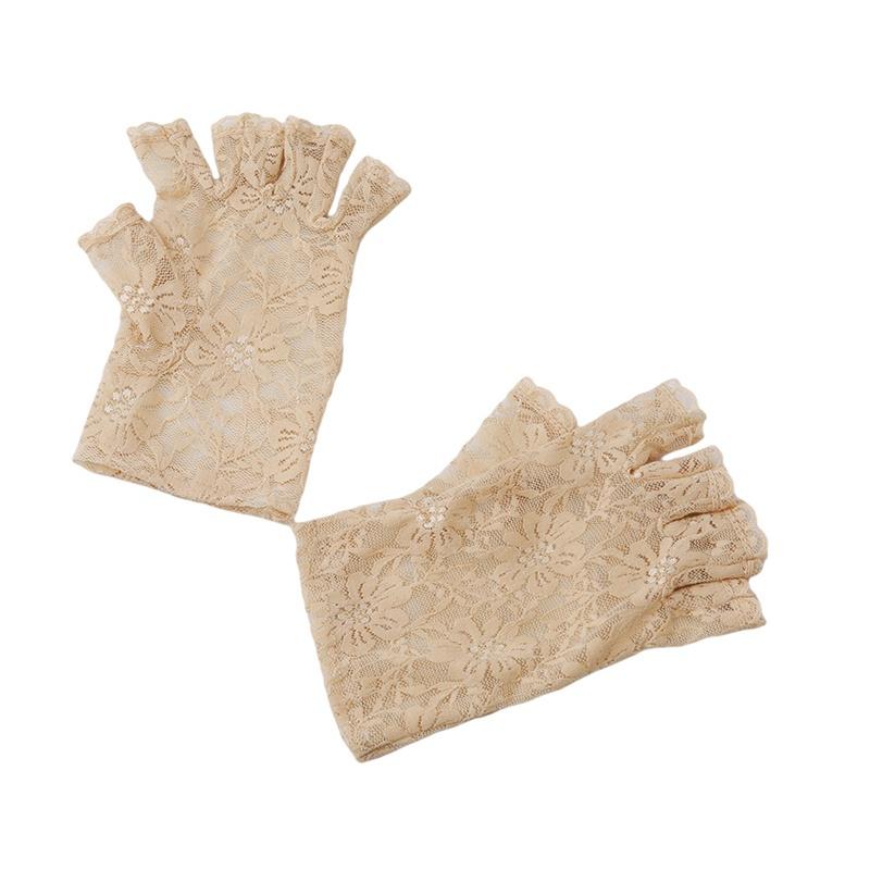 Гот вечерние сексуальные нарядные женские кружевные перчатки варежки без пальцев черный, белый, бежевый