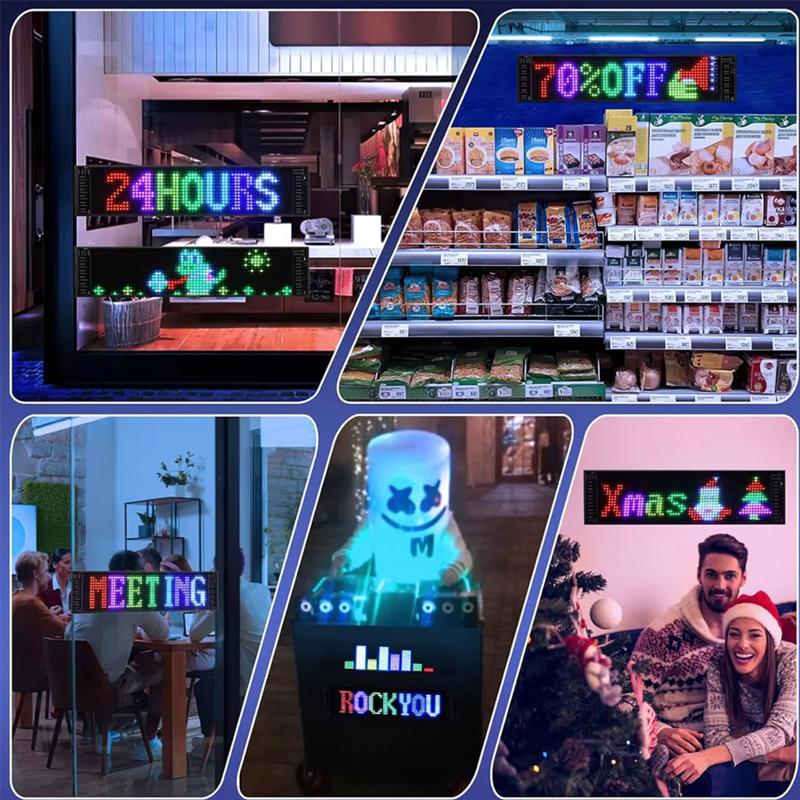 Devil's Eye RGB Pixel Panel LED Matrix Bright Advertising Signs App Control Logo Light DIY Flexible Display Car Truck Accessory