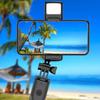 Telescopic Selfie Stick Portable Phone Tripod Holder Adjustable Extension Rod with Fill Light for Live Video Streaming