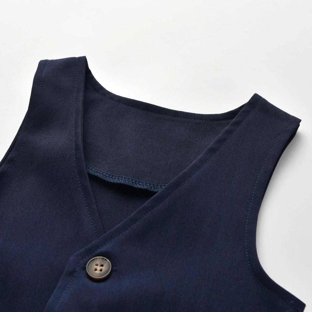 Формальный комплект для маленьких мальчиков, костюм джентльмена для маленьких мальчиков, жилет и брюки + рубашка с длинными рукавами + галстук-бабочка/галстук, наряд из 4 предметов