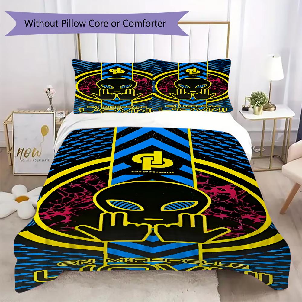 Jul C'Est Pas Des Lol Pattern Bedding uilt Set uilt Cover Pillowcase Home Decoration Birthday Gift (1 * duvet cover + 2 * pillowcase without core)56