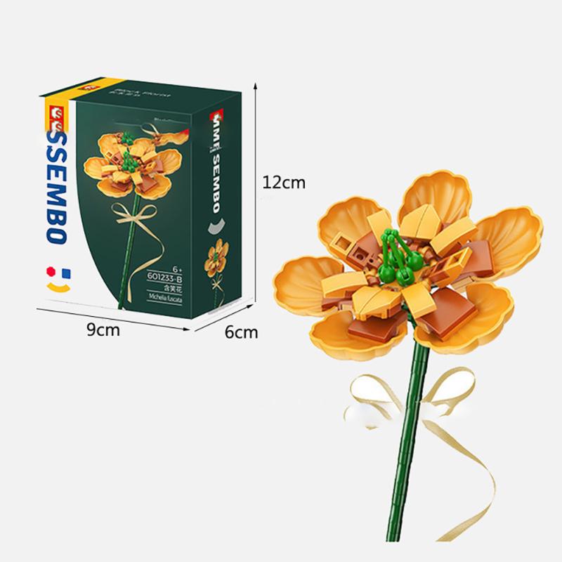 Вечные цветы Букет Строительные блоки Совместимы с Lego Сборные строительные блоки Игрушки для