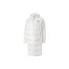 Long Oversized Down Jacket With Logo Print And Hood Men Outerwear White 585403-02