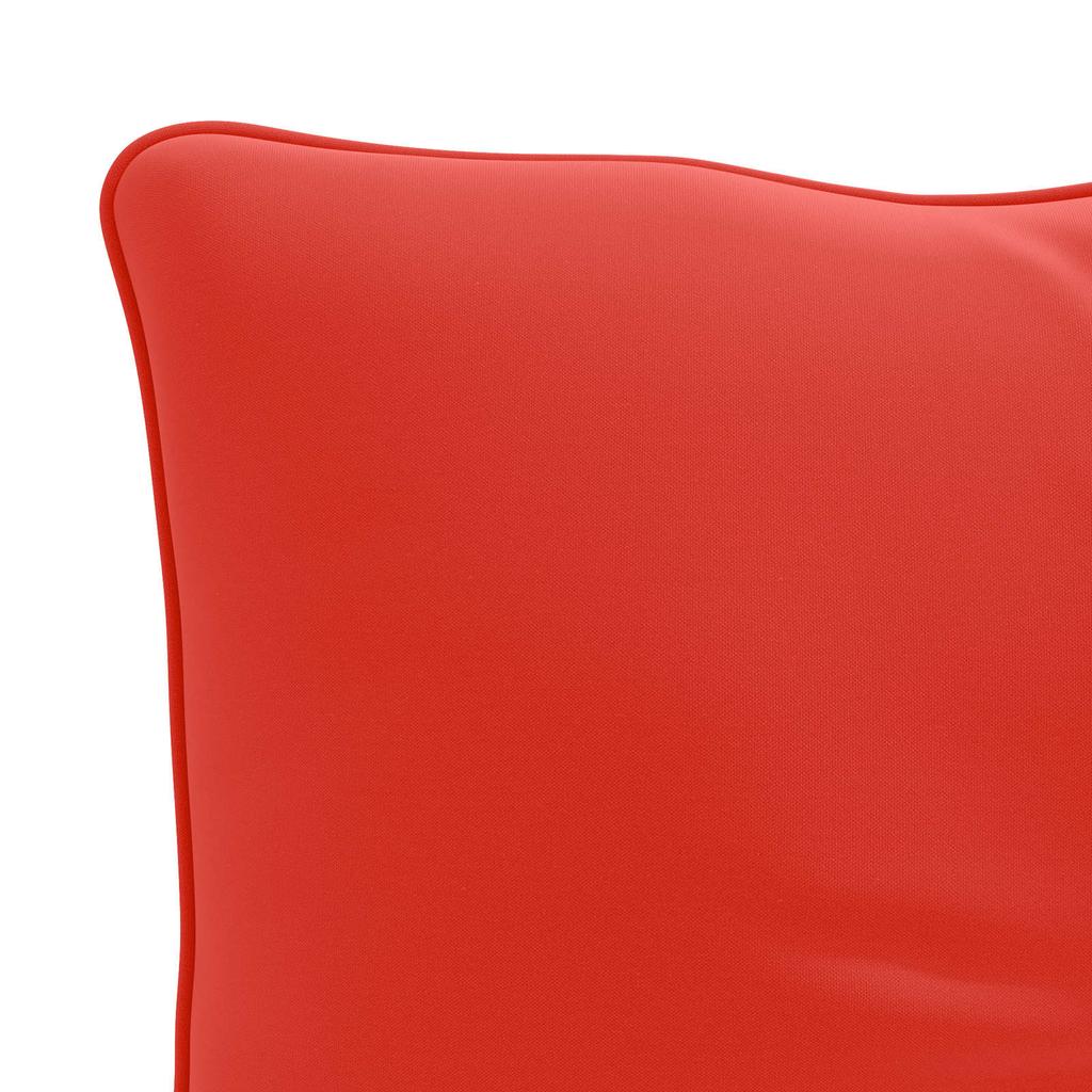 Back Cushion PUTTEN 100percent Polyester Red 80 x 40 x 10 cm