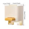Wall-mounted Press Cotton Swab Box Dustproof Lid Hanging Cotton Swabs Holder  Makeup
