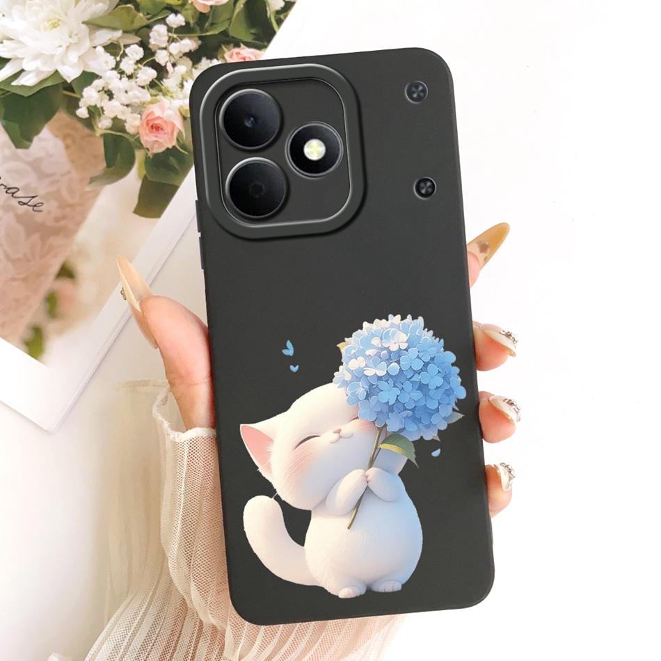 For Realme Note 80 RMX5388 Cute Cat Flower Cartoon Phone Case For Realme Note80 4G Soft Silicone Covers Bumpers