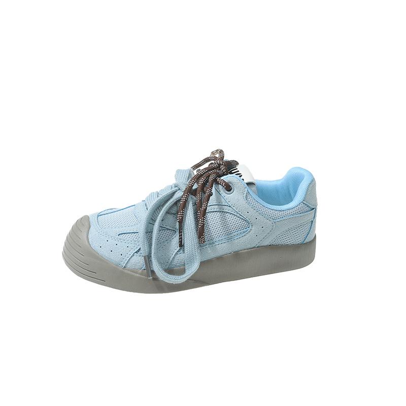 Fashion 2025 Spring Womens Mesh Hollow Sports Shoes Cute Thick Sole Breathable Shoes Leisure Sports Skateboard Tennis Zapatos Mujer