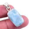 Natural Republic Larimar Gemstone 925 Solid Sterling Silver Pendant 2.25'' A8G40