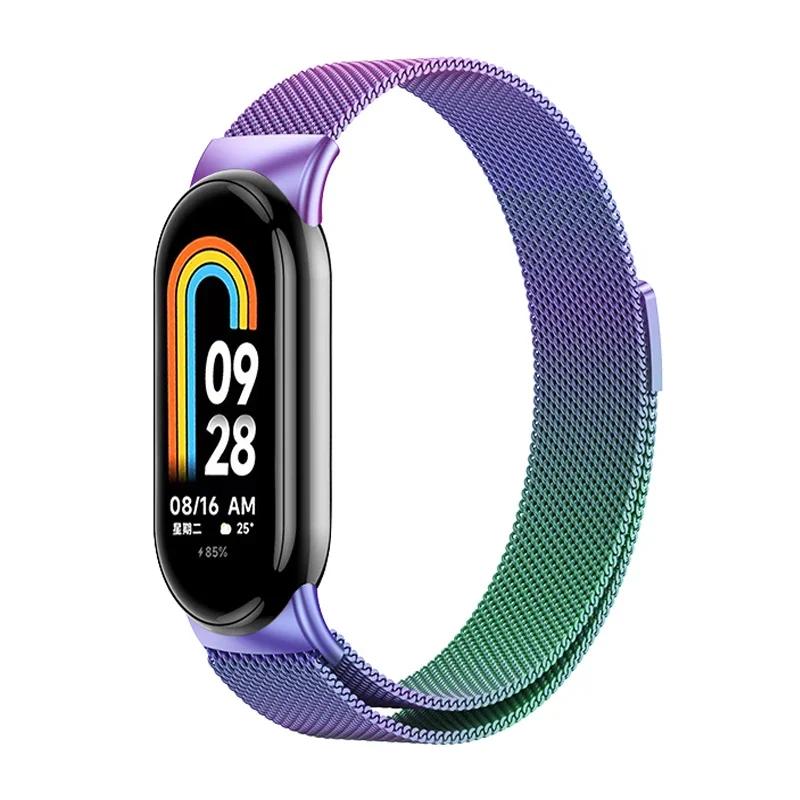 Strap For Xiaomi Mi Band 8 Global Version Accessorie Milanese Loop Replacement Belt Bracelet Pulseira Correa Mi Band 9 NFC Strap