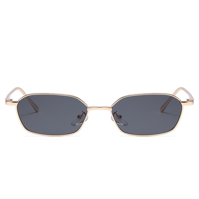 Трендовые маленькие квадратные солнцезащитные очки Женские Дизайнерские Модные Роскошные Женские Солнцезащитные очки Винтажные Стимпанк Металлическая оправа Очки