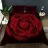 Комплект постельного белья Red Rose Flower Made of Skulls Romantic King Queen Size, комплект постельного белья для детей из полиэстера для мальчиков и девочек