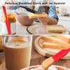 Jar Spatula Silicone Jar Scraper with Long Handle Jam Spreader for Peanut Butter Kitchen Spatula for Baking Cake Icing