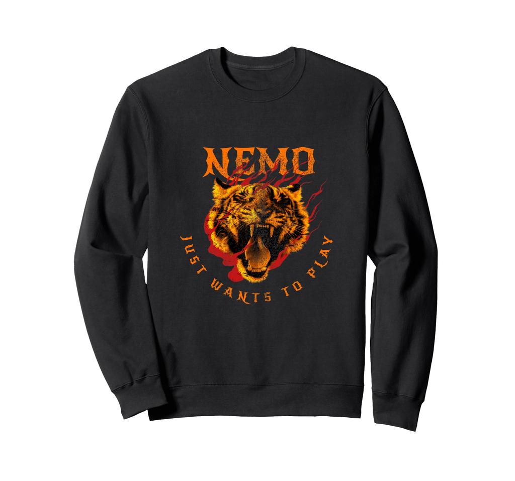 NEMO - Cute Boy Name with cool Tiger: Just wants to play Sweatshirt