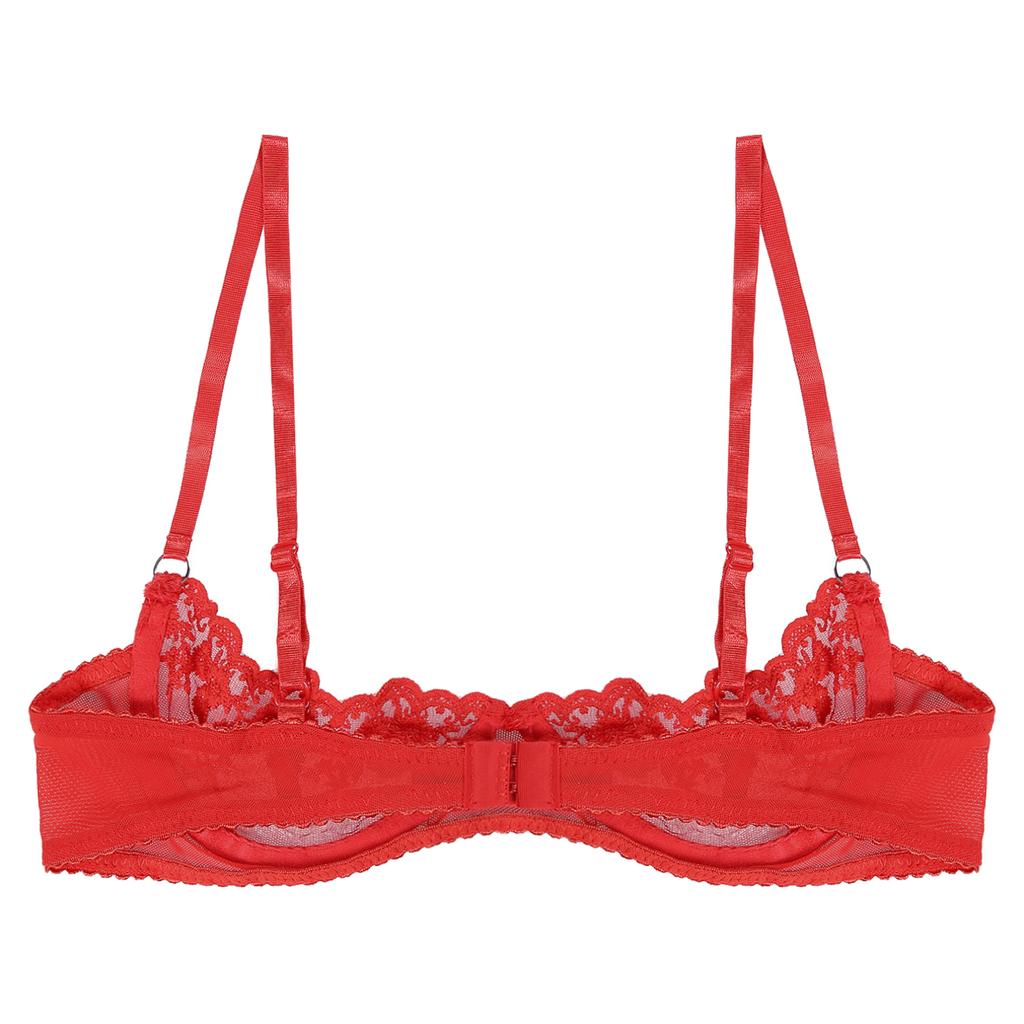Бюстгальтер-балконет пуш-ап из кружева больших размеров с косточками и регулируемыми бретелями - доступен в нескольких цветах