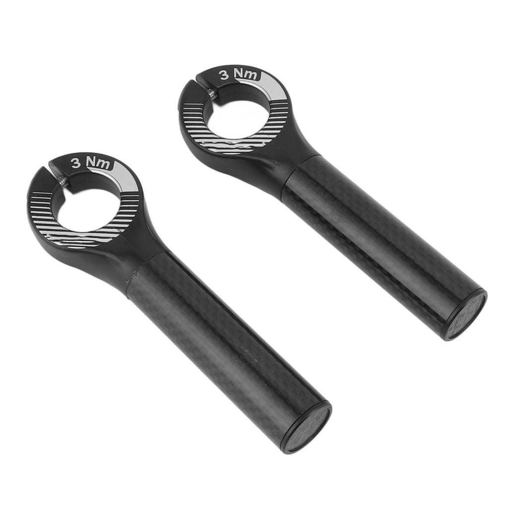 1 Pair Handlebar Ends with Covers Carbon Fiber Handle Grip Ends for 22.2mm Diameter Bar Mountain