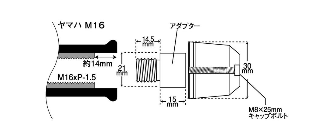 POSH FAITH Motorcycle Supplies Handlebar End Solid Bar End Yamaha Genuine Handle M16 Type MT-09 | MT-07 Pink 031089-32-10