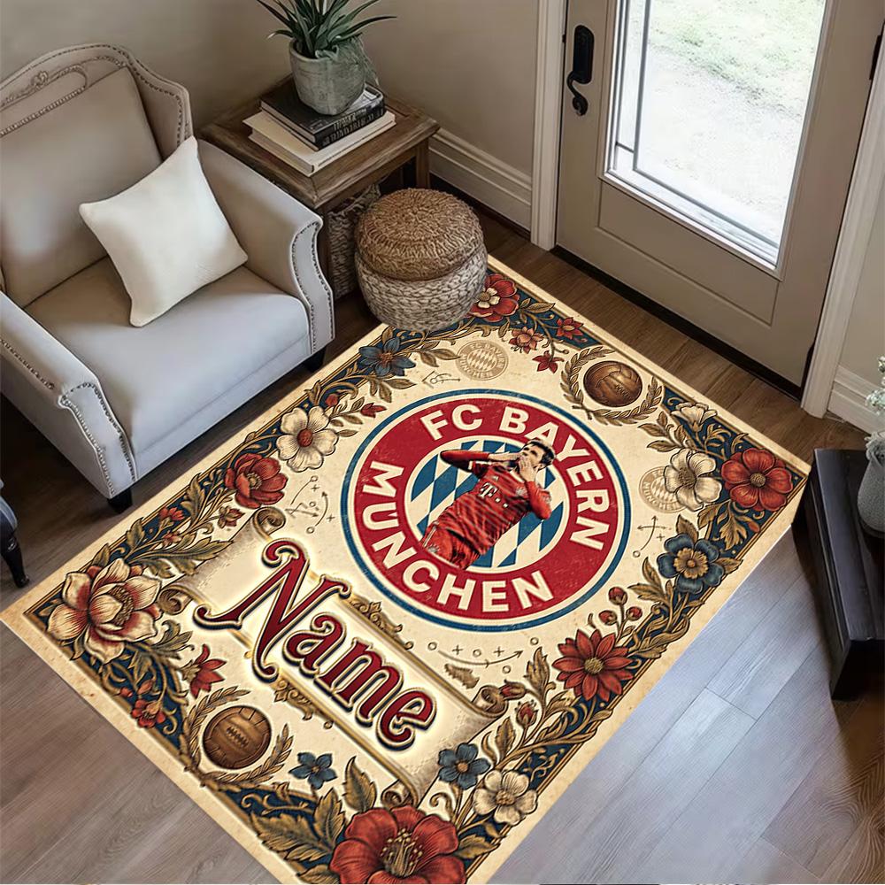 Bayern Munich Celebration Floor Mat Design for Decorate room Hallway Game Room Foyer Anti-slip Rug Office home decor Best for Christmas