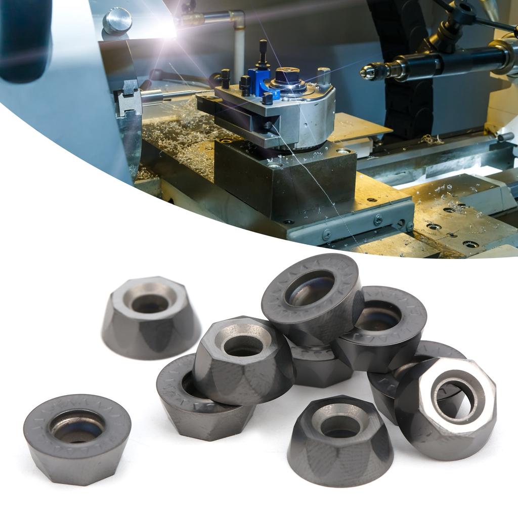 10 шт. Токарные вставки с ЧПУ, Сменные твердосплавные пластины для резки, RPMT1204M0EJS LF6018