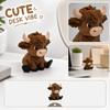 3D-печатная фигурка шотландской коровы Мультяшное животное Декор для рабочего стола Коллекционный подарок для домашнего офиса Настольная витрина