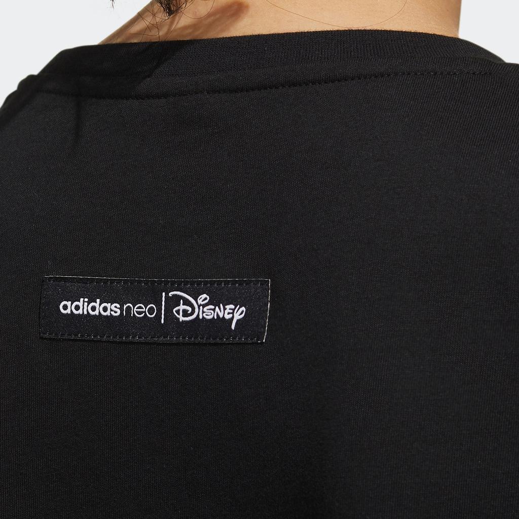 Adidas Футболка спортивная с принтом в полоску Neo Mulan, женские топы, черные GK5899