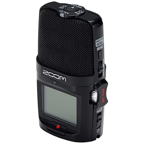 ZOOM H2n Handy Recorder, Black, Lightweight and Compact, Freestanding, with USB Microphone, MS Stereo Microphone, XY Stereo Microphone, Linear PCM Rec