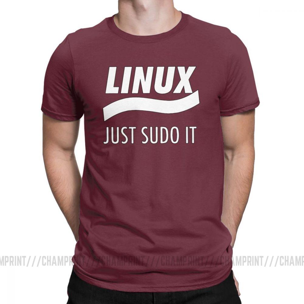 Linux Просто Сделай Это Гик команда компьютер программное обеспечение админ смешная футболка для мужчин Винтаж большого размера 100% Хлопок печатная Большой размер Топы