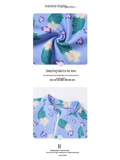 2025 Новый Стиль Милый Слитный Купальник для Девочек: Солнцезащитная одежда для плавания для детей и младенцев