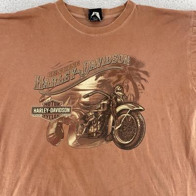 Мужская футболка байкера Harley-Davidson L/XL Raleigh Северная Каролина Мотоциклетная футболка