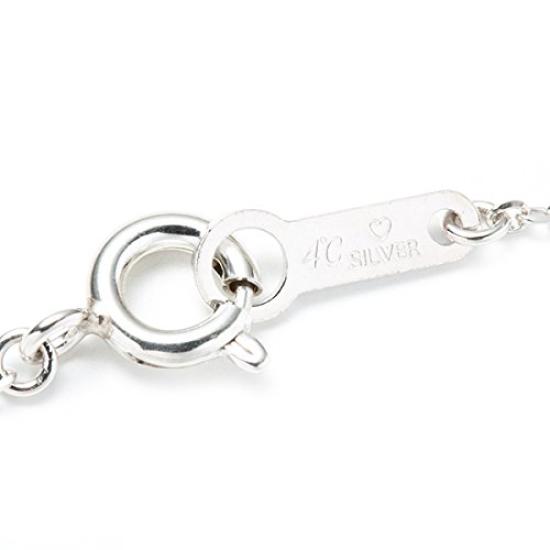 Обернутое ожерелье Yondo Sea с подвеской 4c Open Heart Birthstone Birthstone April Birthstone Diamond 111614121810 [Набор предметов] 4℃ Для женщин