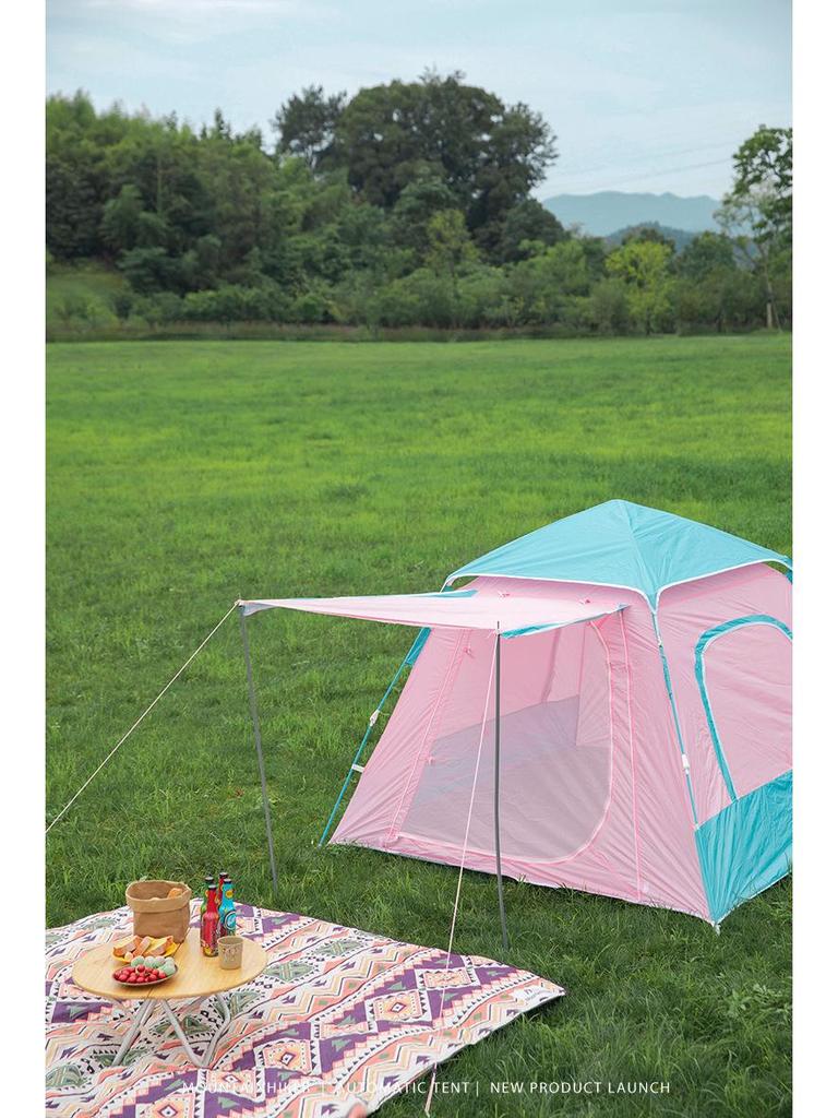 Палатка с яблоками-дичками: Автоматическая палатка для кемпинга на открытом воздухе, водонепроницаемая, ветрозащитная, защищающая от солнца, с механизмом быстрого раскрытия