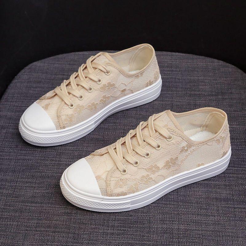 Дышащая женская парусиновая обувь. Модные парные рыбацкие туфли. Туфли с кружевной сеткой. Легкие туфли с нишевым дизайном. Парные туфли на плоской подошве в стиле Ins.